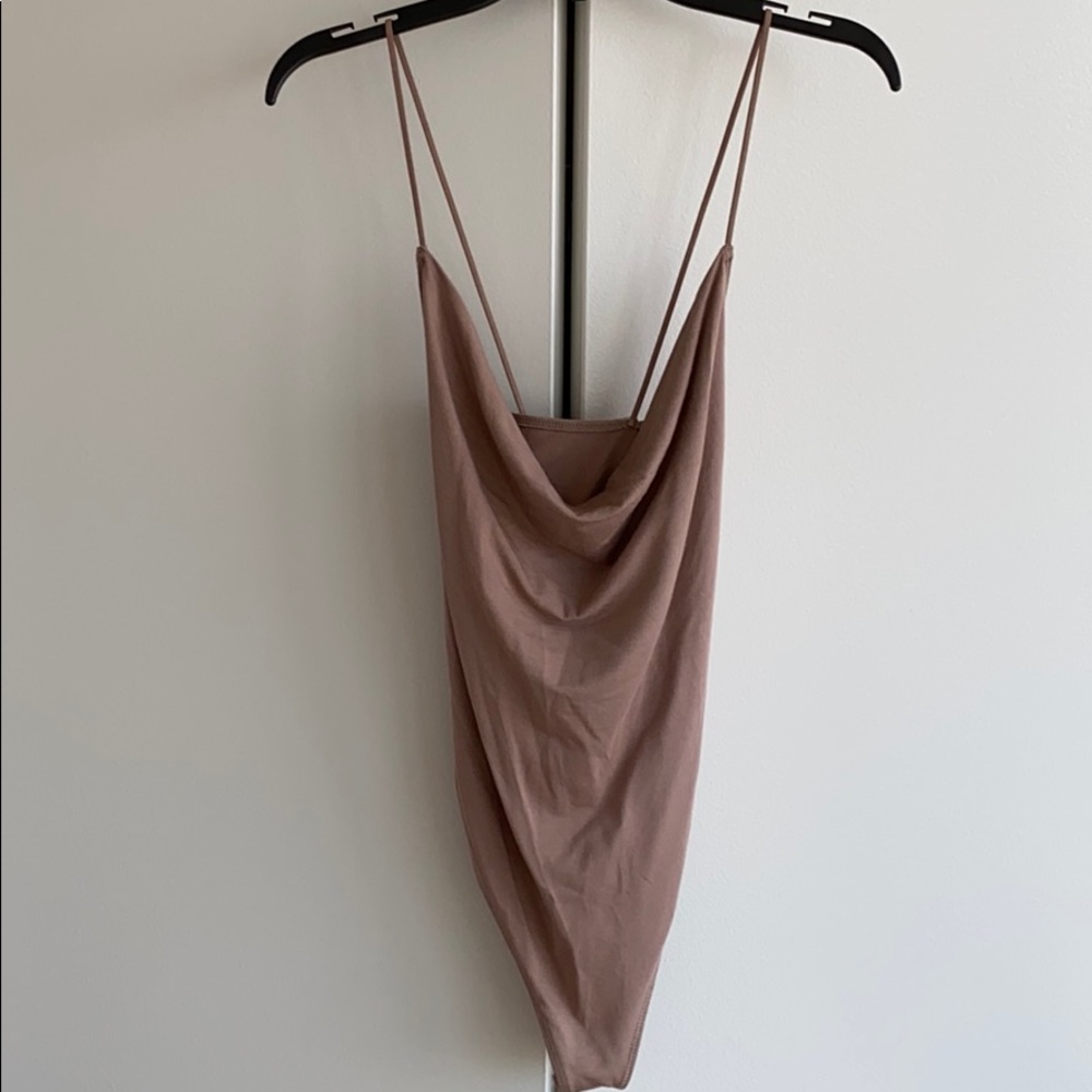 NWT Abercrombie tan cami bodysuit